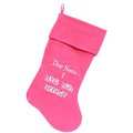 Mirage Pet Mirage Pet 64-02 PK 18 in. Went with Naughty Screen Print Velvet Christmas Stocking - Pink 64-02 PK